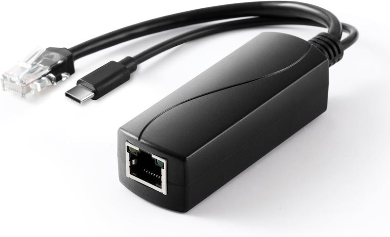 REVODATA Type-C PoE Splitter Gigabit 36W 12V/3A, PoE to USB-C 12V/3A Output, Gigabit Ethernet Comply IEEE802.3bt, Plug and Play(TYPEC5712BG) - Image 1